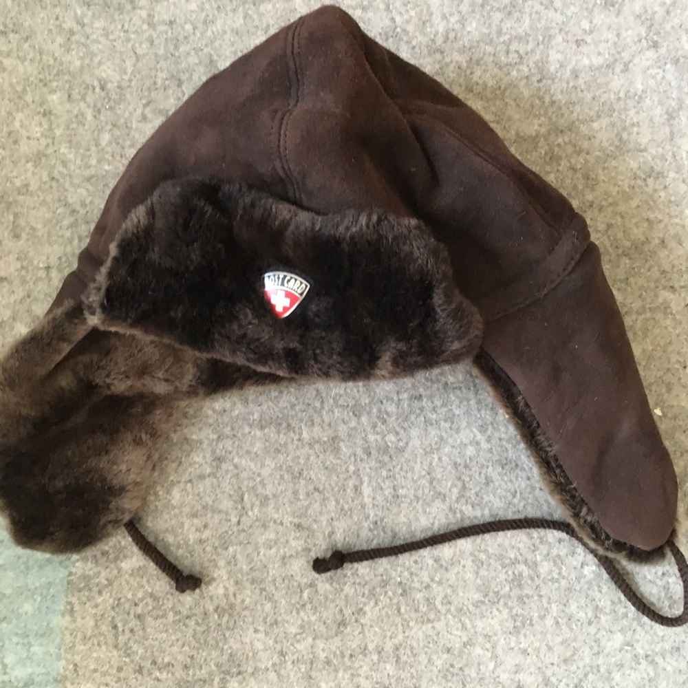 Postcard Italy fur trapper winter hat